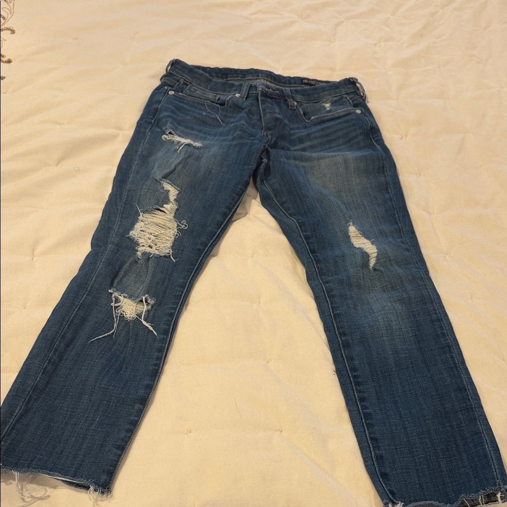 Blank NYC Distressed Boyfriend Jeans in Blue